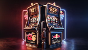 Cinematic cover image for "Redbull69 Pragmatic Play" slot tournament, featuring a glossy slot machine.