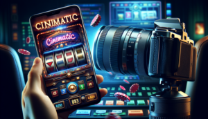 alt_text: A vibrant, cinematic cover featuring a smartphone with spinning slot machine reels and game icons.